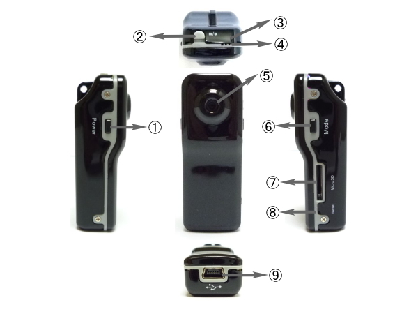親指型ビデオカメラ CAM-MD80